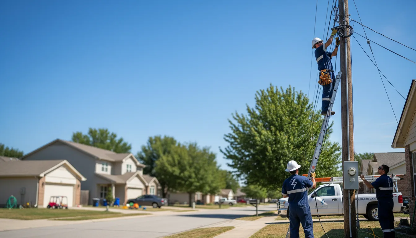 Residential electrician providing installation services in Red Oak, TX